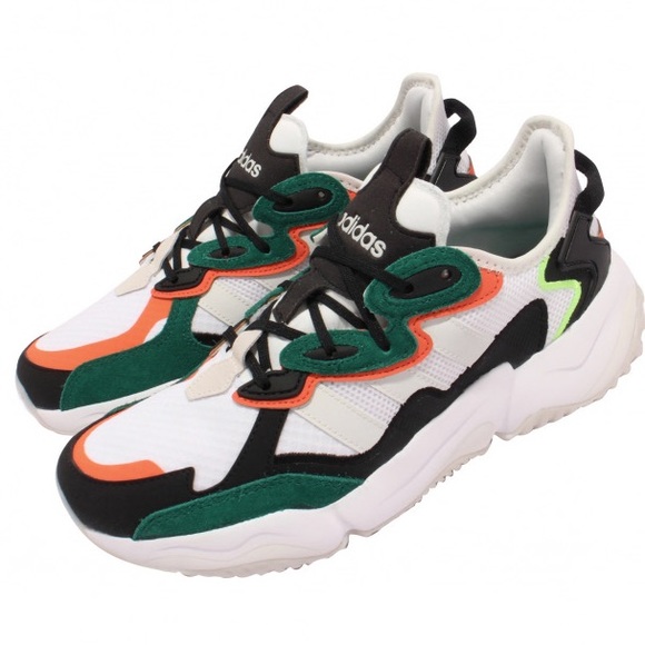 Adidas mens basketball athletic shoes Nirtocgarge green white orange new shoes - Picture 3 of 10